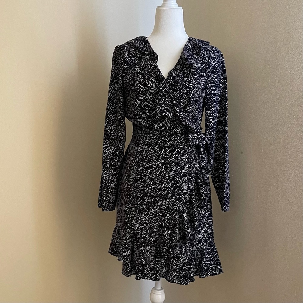 Club Monaco Polka Dot Wrap Dress